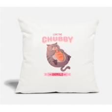 Love The Chubby Animals #15 Natural White Pillow